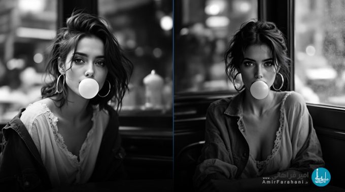 پرامپت آماده رایگان دختر حسابدار پاریسی با سبک رترو